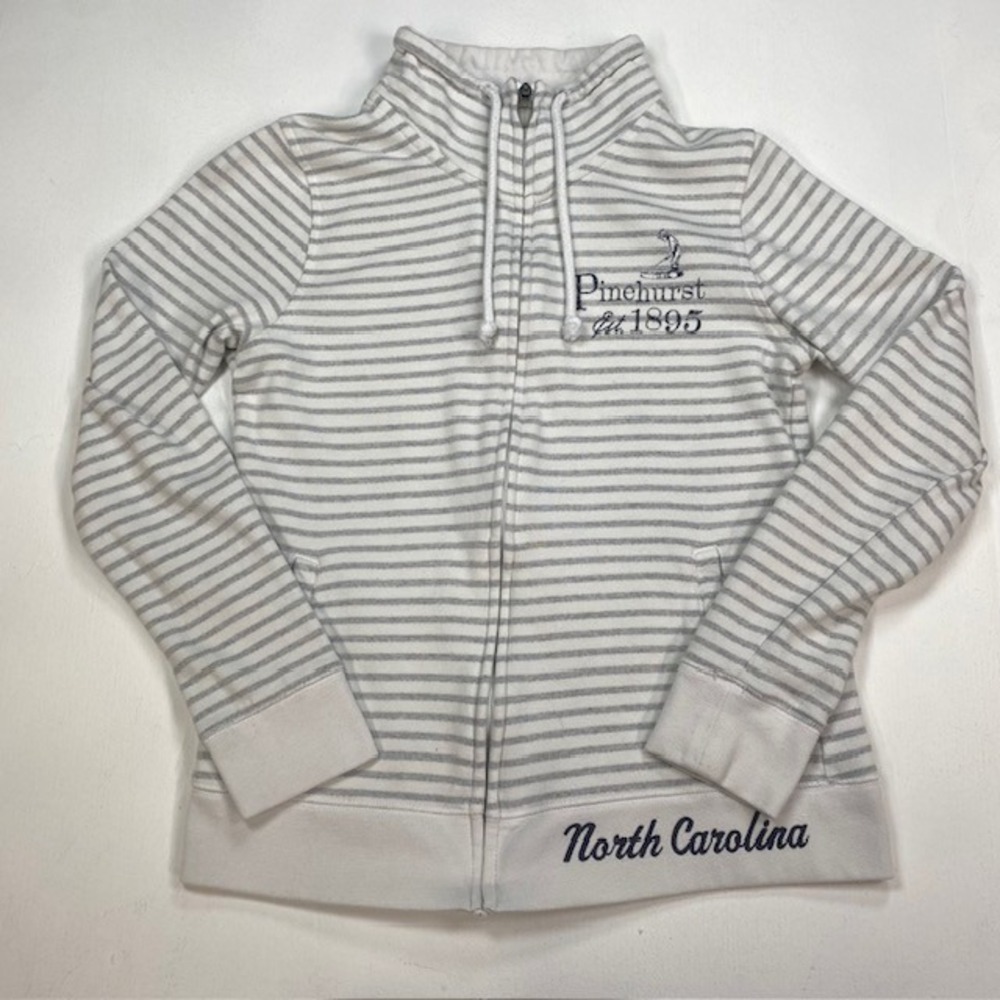 Gear For Sports Pinehurst North Carolina Striped Full Zip Sweatshirt Small